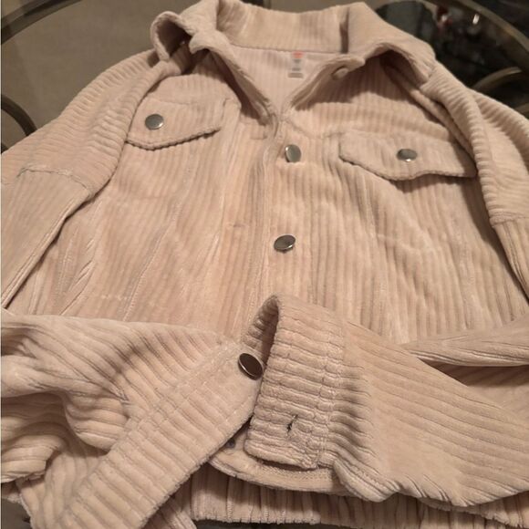 Mono B Cream Corduroy Jacket with Silver Accents - Picture 1 of 3